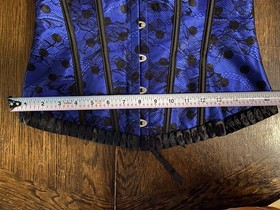 Corset Black Lace Blue Hook Closure Lace Up Cosplay Valentines Day Women&rsquo;s L