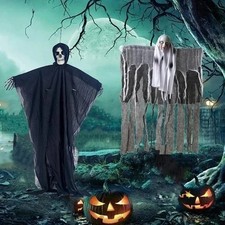 Hanging Halloween Skeleton Ghost Grim Reapers Outdoor Yard Party Decorations New