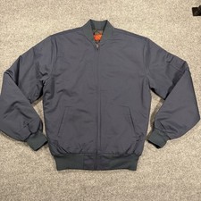 VTG 90s Red Kap Bomber Jacket Men M Navy Blue Full Zip Quilted Lining Workwear