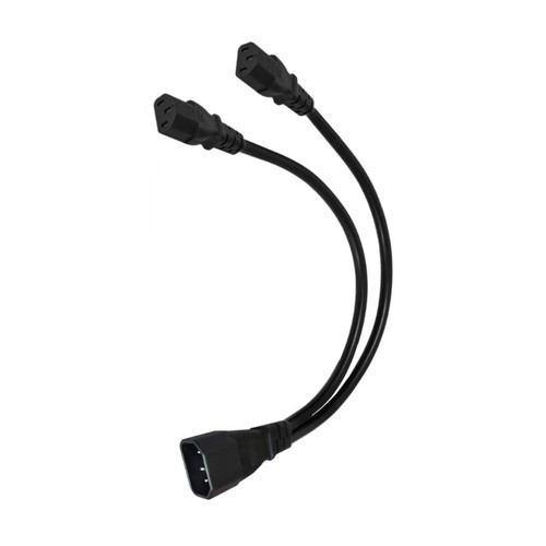 IEC 320 C14 Male Plug to 2xC13 Female Splitter Power Cord C14 to 2 Way C13 Power - Picture 3 of 7