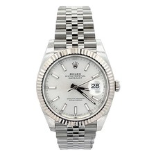Rolex 41mm Datejust 126334 Silver Sick Fluted Jubilee Steel - 2023 Card