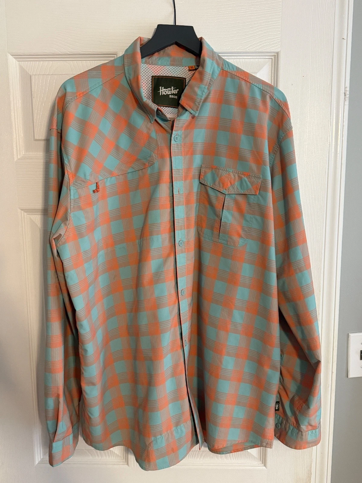 Howler Bros Matagorda Shirt - XL / River Plaid : Coral