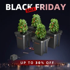 Spider Farmer 7 Gallon Hydroponics Deep Water Culture DWC System with 4 Buckets