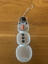 Snowman Bird Feeder Wire Mesh No/No 1.5lb Capacity Wild Birds Sunflower Seeds