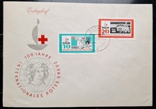 14.05.1963, FDC DDR 100 Jahre Internationales Rotes Kreuz, Mi Nr. 956, 957