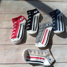 Converse Style Women's Half Cushion Ultra Low Socks 4-10 5-Pack White/Multi 