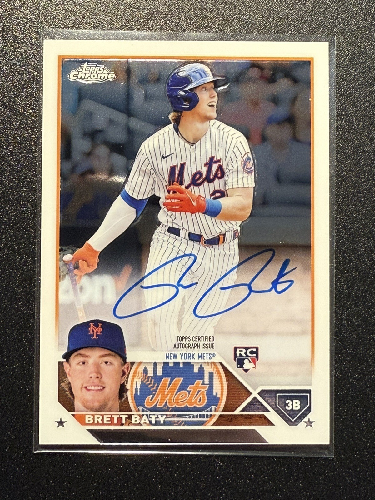 2023 Topps Chrome Brett Baty Rookie Auto Autograph RC #RA-BBA New York Mets