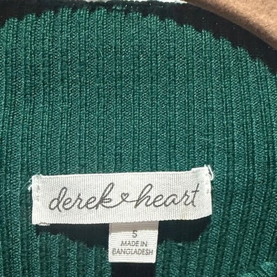 Derek Heart Dark Green Long Sleeve Sweater Dress Woman's Size Small | eBay