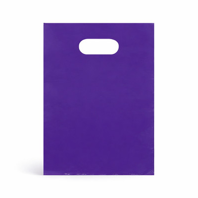 9x12 Die Cut Handle Merchandise Bags 0.94mil LDPE Glossy Color 1000/3000