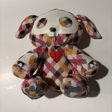 Skelanimals Dax the Dog Plaid Plush Stuffed Animal - Used.