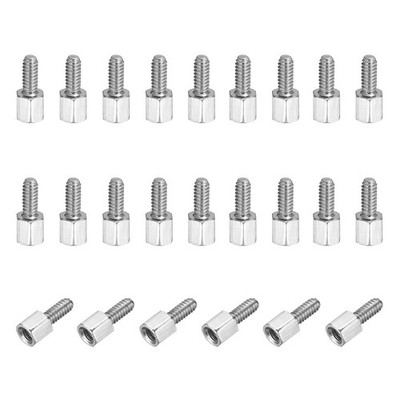 4-40x5mm+7mm verzinkte Ständer für Hex, silber
