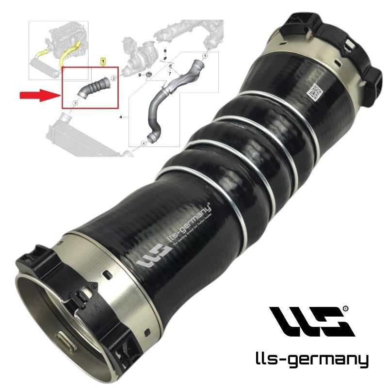 Turbo Hose For BMW 7 Series (F01, F02, F03, F04) 730d 740d 750d 11617800144