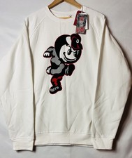 Ohio State Buckeyes Brutus Mascot Crewneck Sweatshirt White New XL