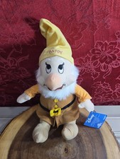 Walt Disney Snow White and the Seven Dwarfs HAPPY Stuffed Plush Doll 8"