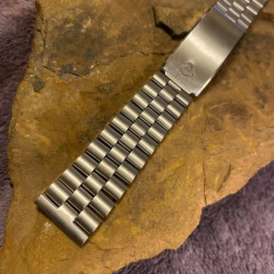 NOS Vintage Elgin 18mm Brushed Stainless Steel Watch Band