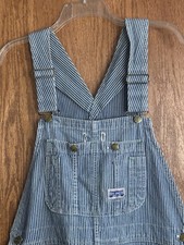 Vtg Big Smith Mens Bib Railroad Stripe Overall Well Worn See Photo Measurements