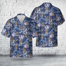 1943 USN CPO Chief Petty Officer Hat Badge Hawaiian Shirt