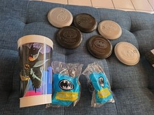 1992 McDonald s Coke Batman Returns Promotional Cup, Lids, Catwoman Cars