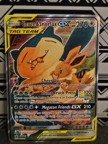 eevee and snorlax gx sm169 lp