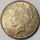 1926 S Peace US Silver Dollar - 90% Silver US Coin, AU, Album Filler, P-26DE