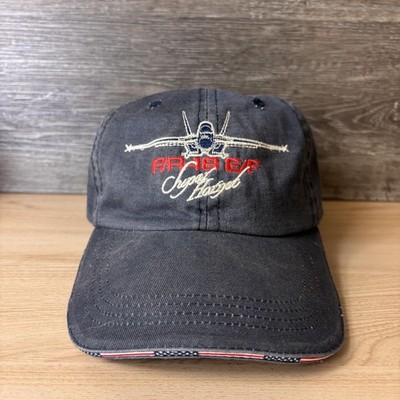 Vintage FA-18E F Super Hornet Hat Cap Strap Back Navy Blue Embroidered Military