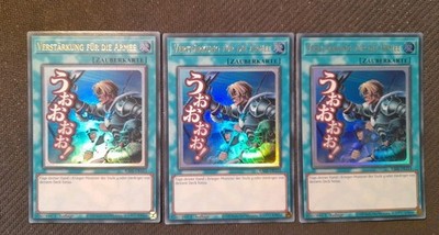 3x  Verstärkung für die Armee   Ultra Rare Deutsch   Holo Playset Stamped 