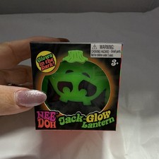 Jack Glow Lantern Rare Schylling NeeDoh Glow In Dark Green Nee Doh NEW