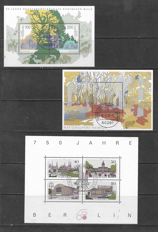 Germany 3 Souvenir Sheets, Lot #594