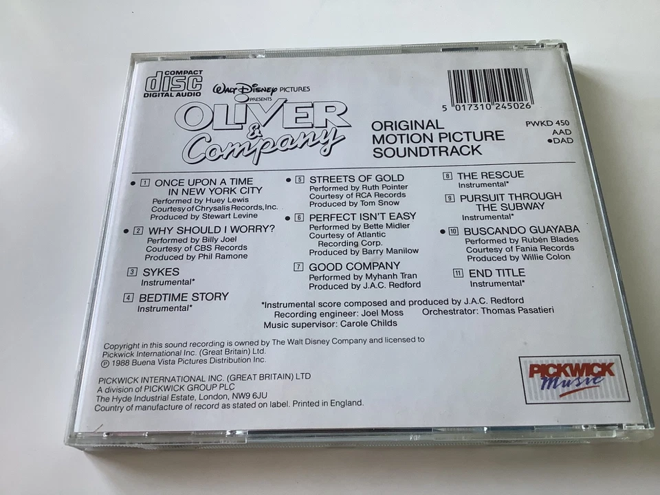 Disney Oliver & Company Soundtrack CD  Preowned - Image 2 of 4