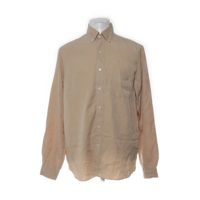 A Day's March, Businesshemd, Größe: L, Beige, Tencel, Einfarbig, Herren #Xzy
