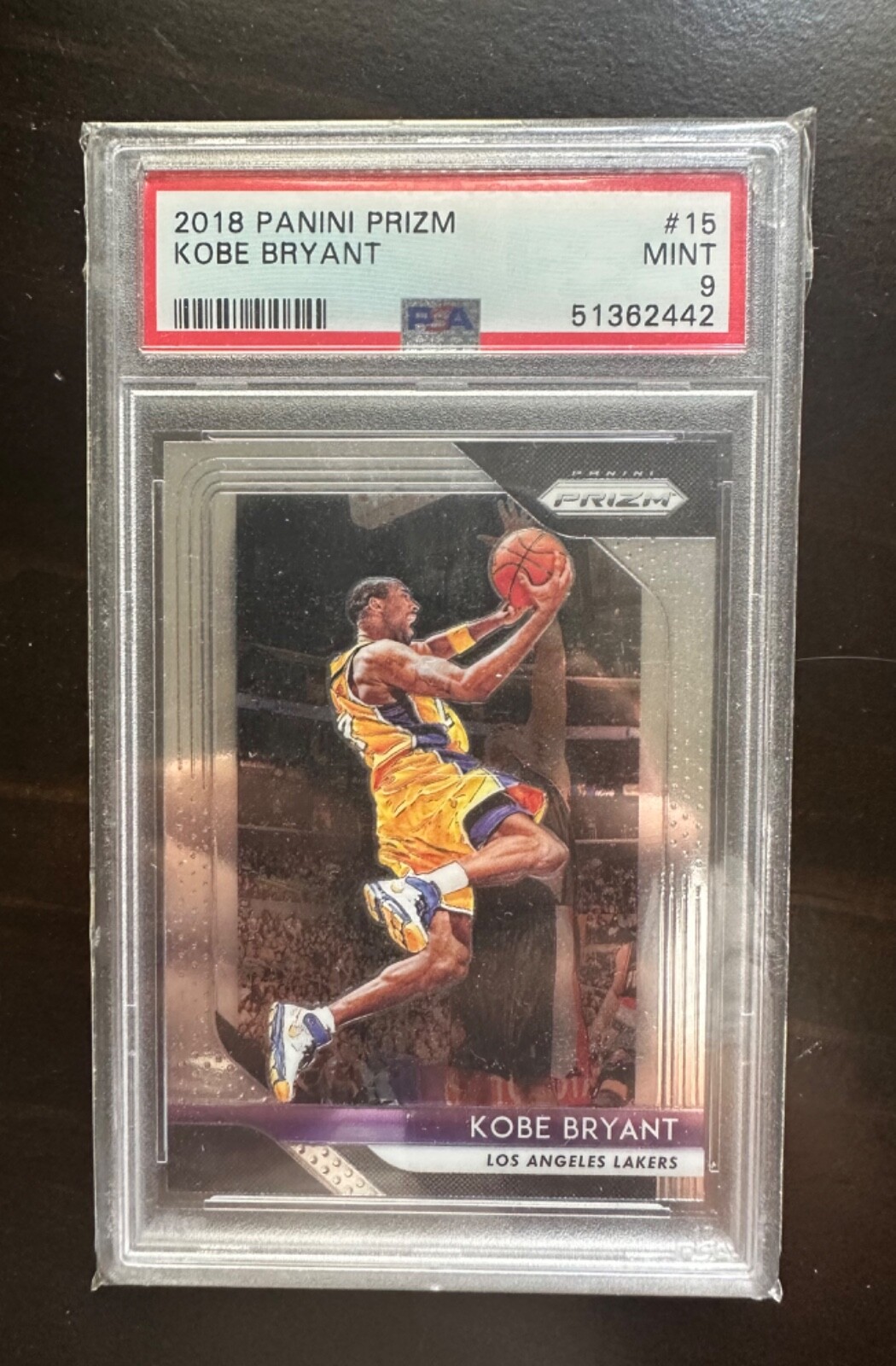2018 Panini Prizm KOBE BRYANT Los Angeles Lakers Silver Prizm PSA 9