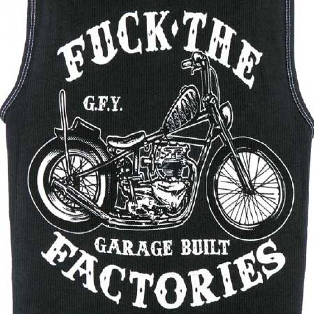 FELON Tank Top Negro, Cuello Redondo, Algodón, Talla S-2XL