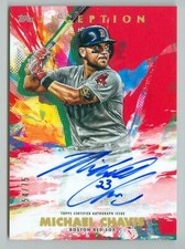 2020 Topps Inception Emerging Autograph Red Michael Chavis #54/75 Red Sox