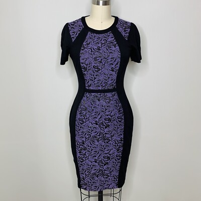 yoana baraschi purple dress Purple Long Sleeve Dress by Yoana Baraschi w/Cut away Sleeves Sz. Small
