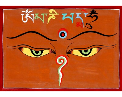 アート・デザイン・音楽 Edouard Boubat: A Gentle Eye Hand-Made Buddha Eye Thangka – The All-Seeing Wisdom of