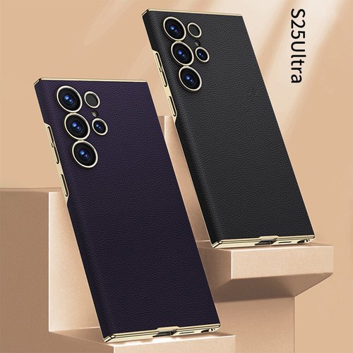 Shockproof Protection Case For Samsung Galaxy S25 Ultra Leather Cover Case - Photo 5 sur 16