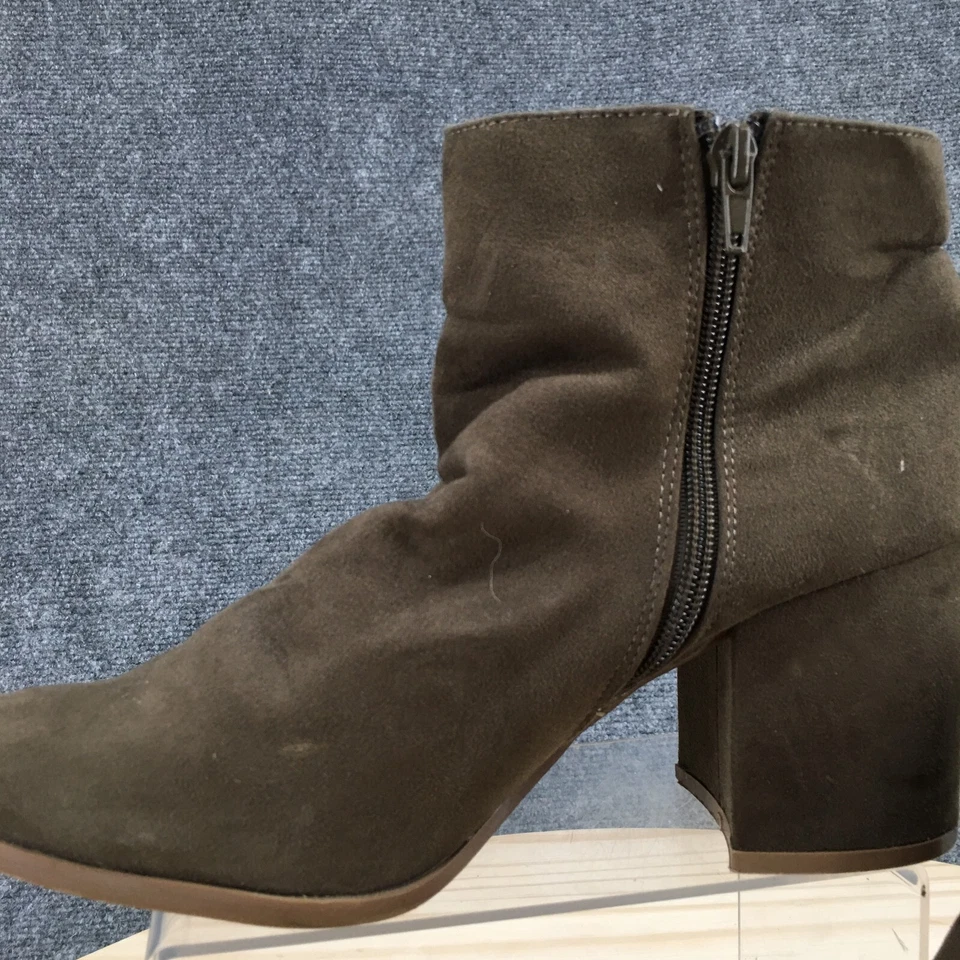 Justfab ботинки женщин 10 коричневый Shannen лодыжки ботинок вкратце носок замши повседневный - Изображение 4 из 4