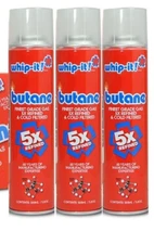 3 Can Whip It Butane 5 300ml 5x butane lighter refill fuel universal tips