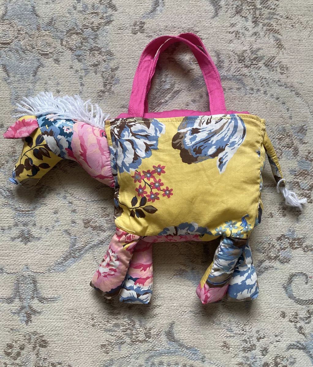 Joules Horse Shaped Girls Bag Floral Print 3D 100 Cotton One