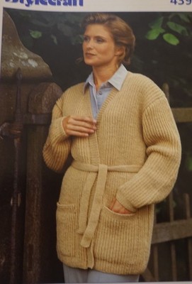 Stylecraft Knitting Pattern 4396 DK Long Cardigan Classic 30-42''