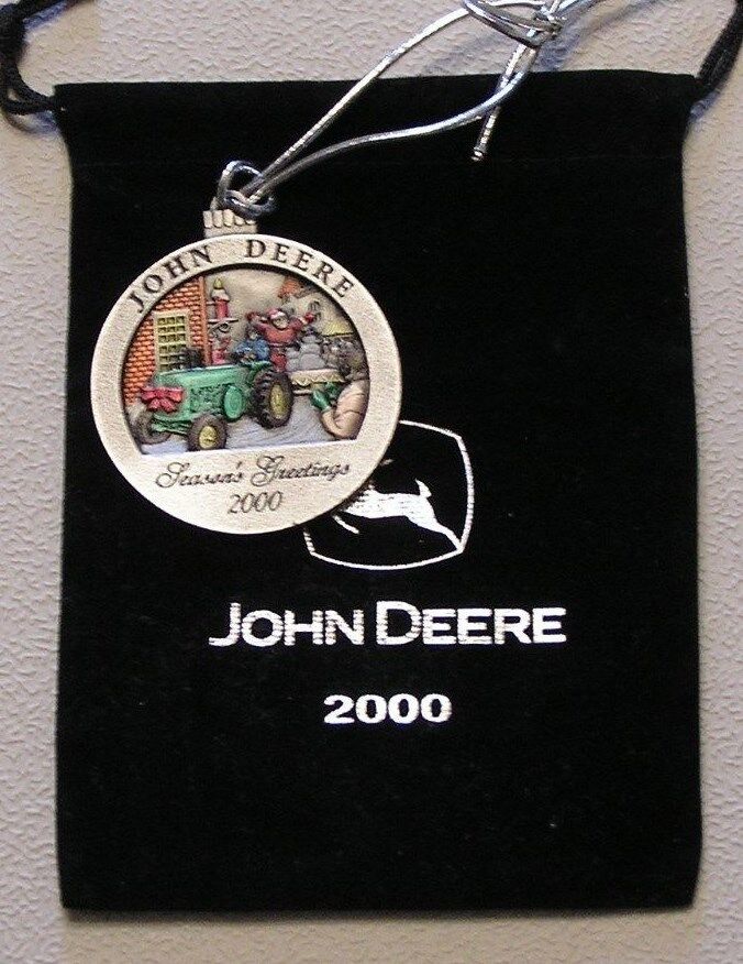 5th in Series - NEW -- 2000 John Deere Pewter Christmas Ornament Okazja, klasyka