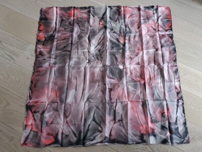 Meier Seide Scarf 100% Silk 34'' Square Artsy Boho Tie Dye Scarf; New Condition