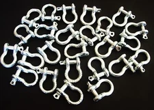 25 GOLIATH INDUSTRIAL 1/4" BOW SHACKLE ANCHOR CLEVIS SCREW PIN 1000LB BS14 G-209