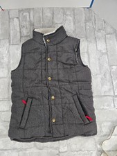 Kids Unisex Hatley Sherpa Lined Vest Gray Button Up Size 6 Crisp Clean