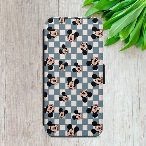 MICKEY MOUSE FLIP FOR IPHONE SAMSUNG HUAWEI PIXEL MINNIE WALLET PHONE CASE COVER - Picture 6 of 18