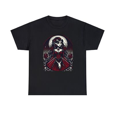 Unisex Adult T Shirt Enchanting Vampire Queen Art Gothic Emo Witch Streetwear