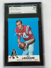 1969 Topps - #39 ART GRAHAM,PATRIOTS-SGC 88(8)++++++++VIVID BEAUTY