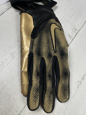 Nike Vapor Jet Football Gloves Gold/Black Men's Size M Brand New