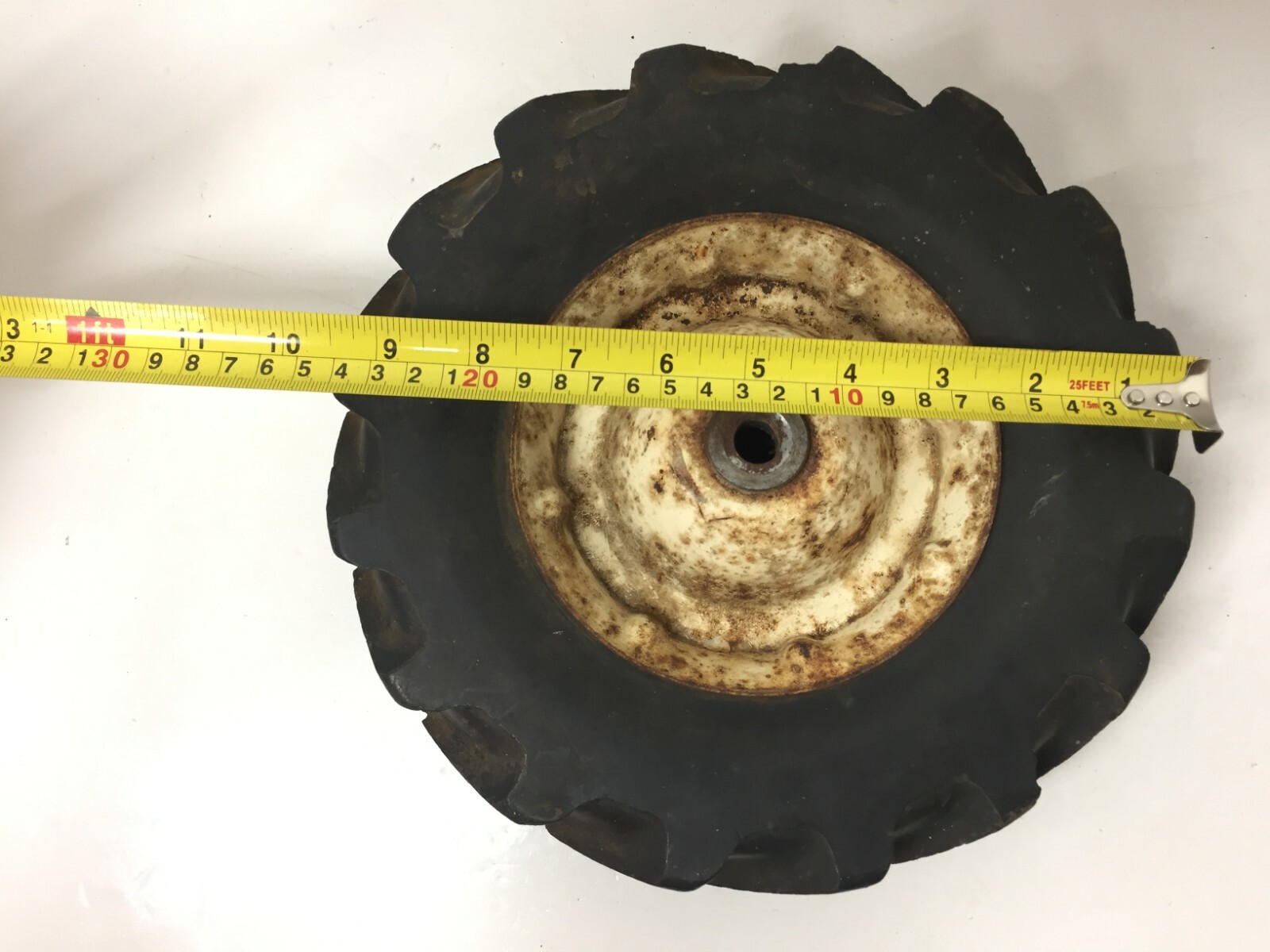 Vintage Farm Rear Pedal Tractor Tire Wheel Steel Rim 10 x 2.5" Thick