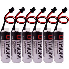 6Pcs ER6V 3.6V ER6VC119B ER6VC119A 2400mAh PLC Battery With Plug for TOSHIBA